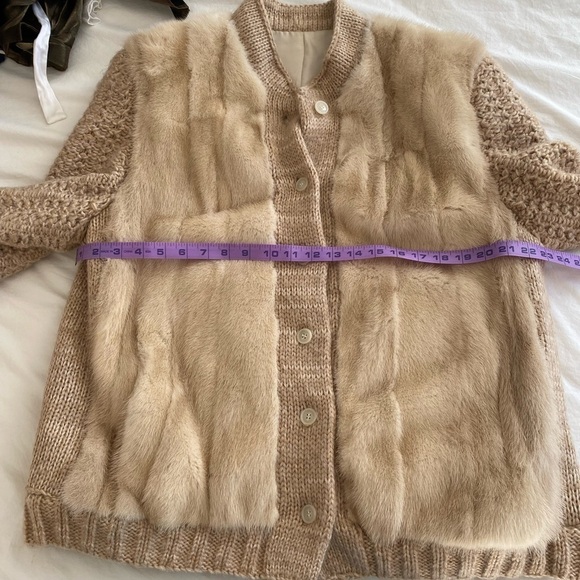 Vintage 1950s Fur Heavy Cardigan Sweater - Picture 4 of 12